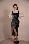 Black Velvet Polka dress