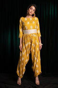 Mustard Printed Jumpsuit