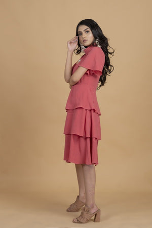 Pink a-line dress