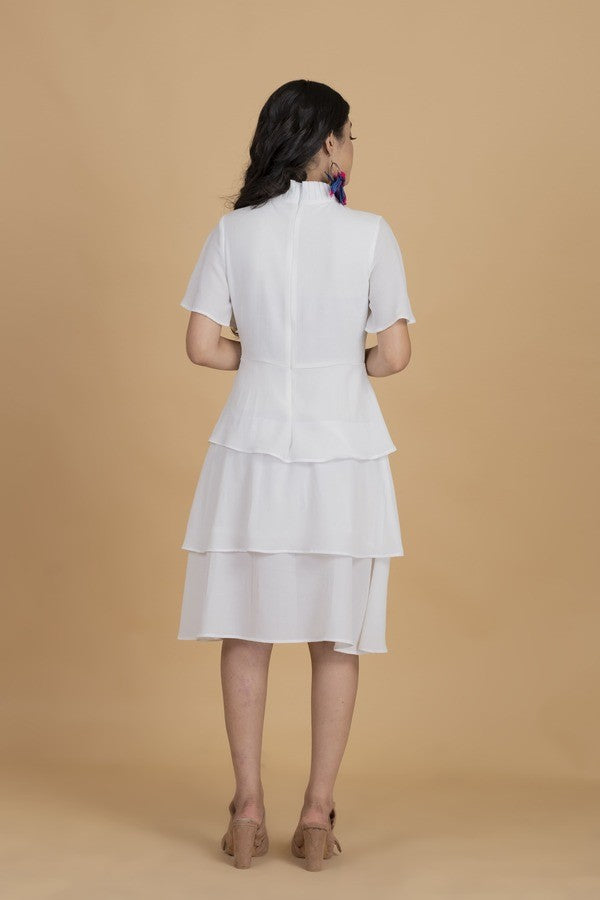 White layered dress