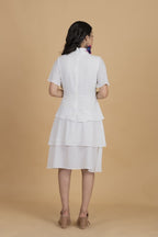 White layered dress