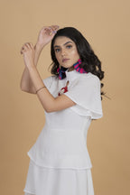 White layered dress