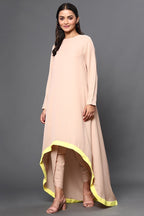 High-Low Kurta with Dhoti Pan