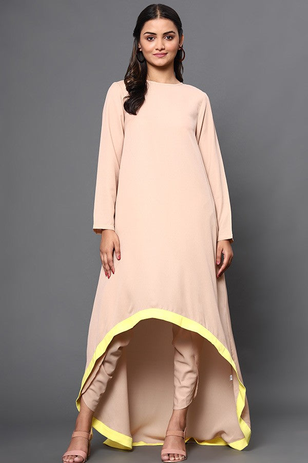 High-Low Kurta with Dhoti Pan