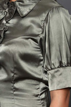 Olive Green Bow Shirt