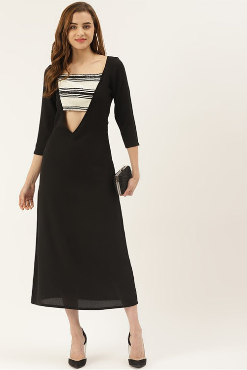 Black Dress with Sequence Panel