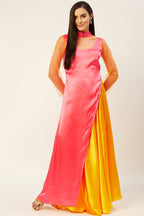 Choker Neck Kurta with Flared Skirt