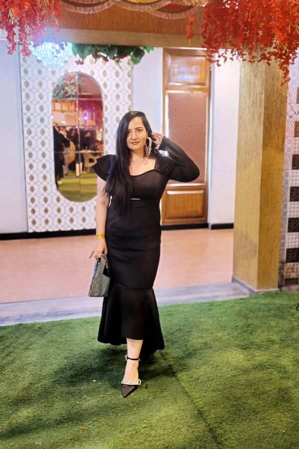 Black cocktail dress