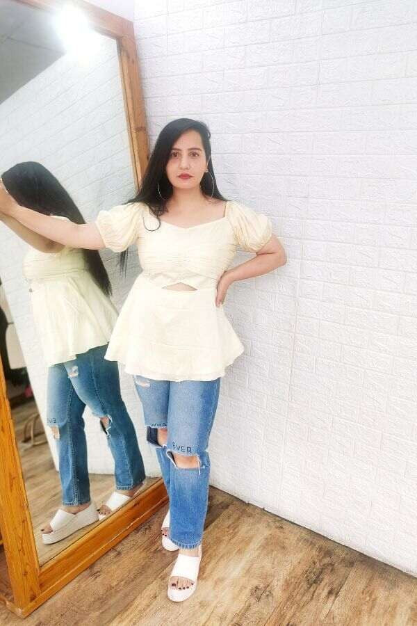 lemon cotton satin top