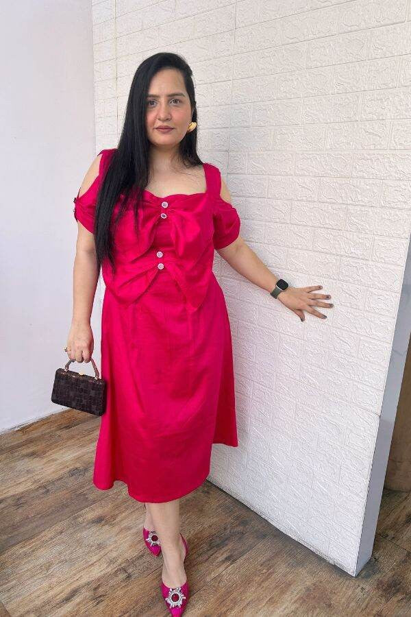 Candy pink bow dress