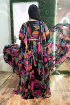 Black rainbow anarkali