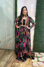Black rainbow anarkali