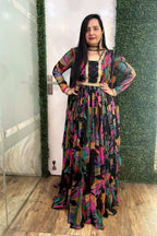 Black rainbow anarkali
