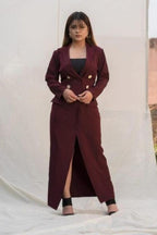 wine coat dress