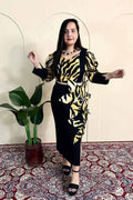 Tiger printed floral dress