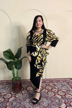 Tiger printed floral dress