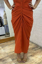 Draped shirt dress