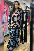 Abstract summer co-ord with dupatta