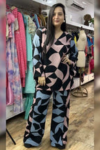 Abstract summer co-ord with dupatta