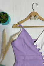 Lavender button bloom dress