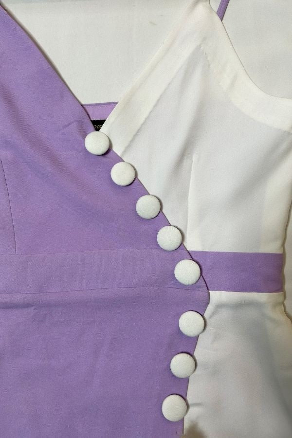 Lavender button bloom dress