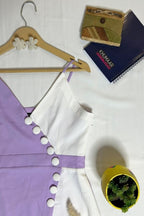 Lavender button bloom dress