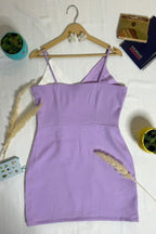 Lavender button bloom dress