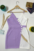 Lavender button bloom dress