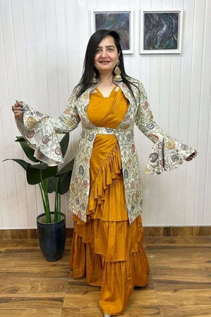 Sitara saaz ruffles saree