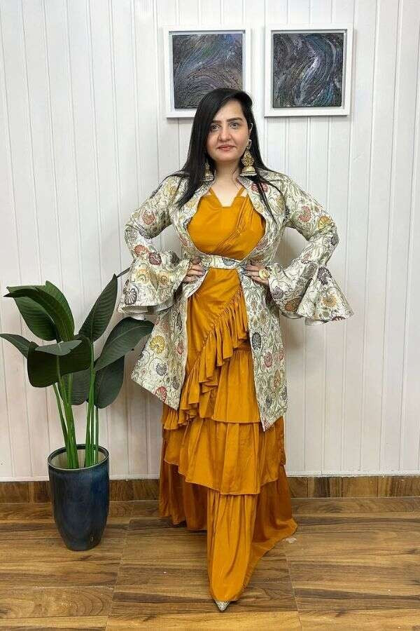Sitara saaz ruffles saree