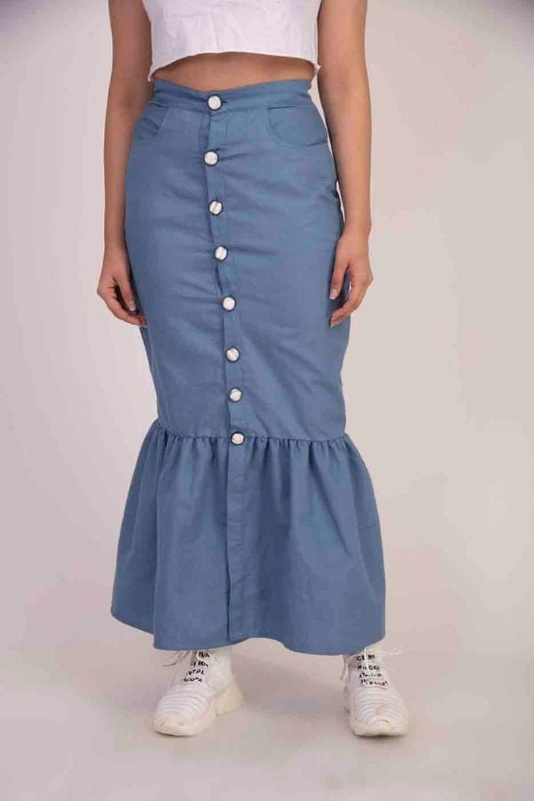 Button bloom skirt