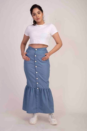 Button bloom skirt