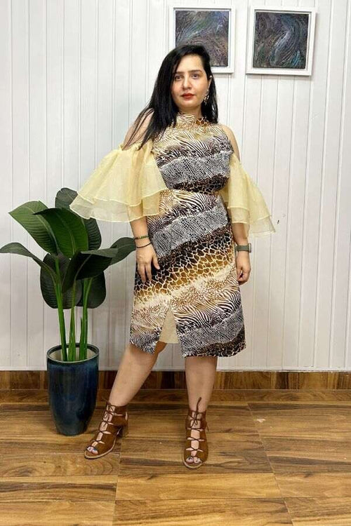 Animal Printed Rayon Dress