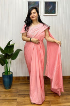 Blooming blush saree dress