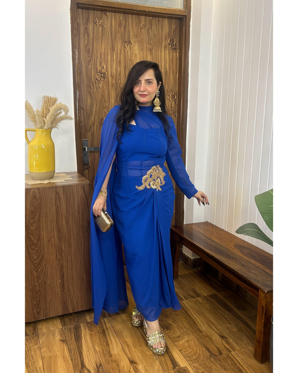 Neel noor draped dress