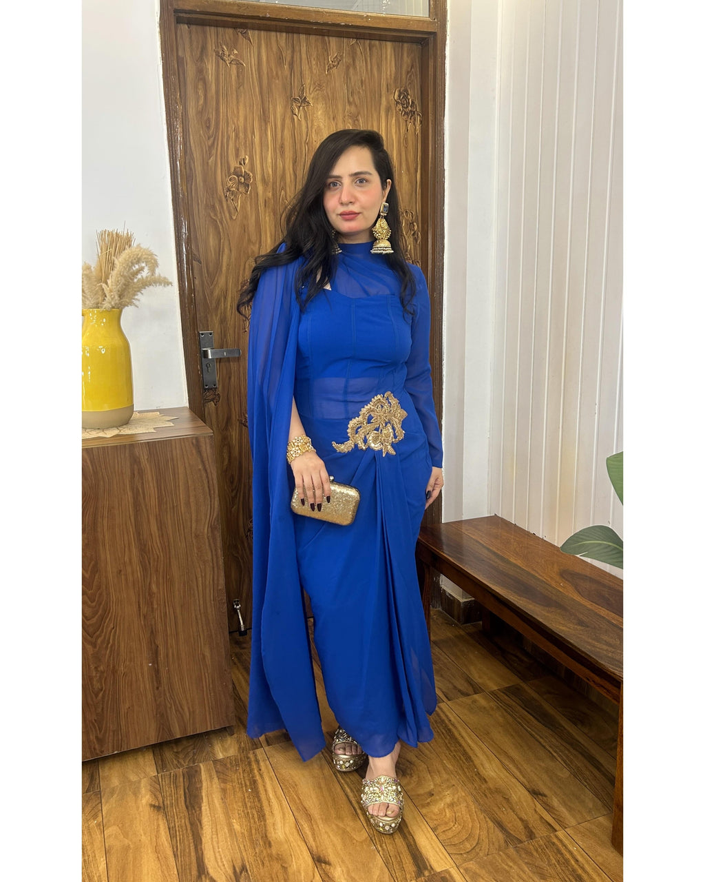 Neel noor draped dress