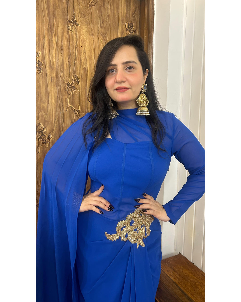Neel noor draped dress