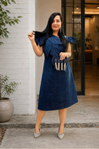 Denim Leaf Dress
