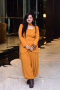 Mustard balloon pants Co-ord Set