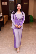 Dual Tone Blazer Co-ord Set