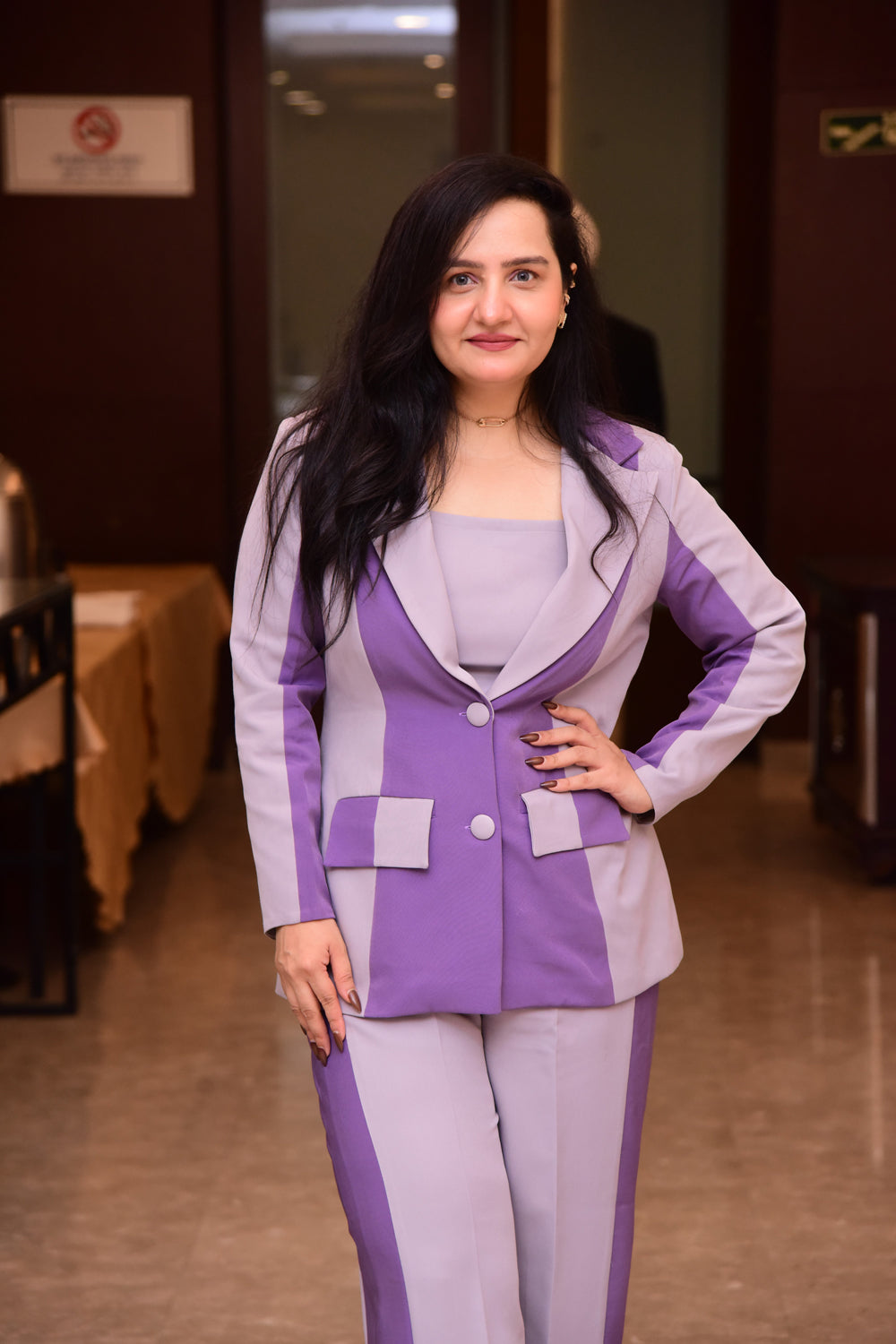 Dual Tone Blazer Co-ord Set