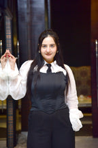 White Frilled Shirt with Corset and Pant set