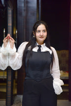 White Frilled Shirt with Corset and Pant set