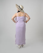 lavender georgette frill dress