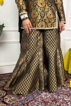 Black Sharara Set with Choker Dupatta