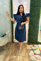 Denim Leaf Dress