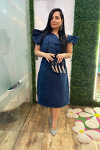 Denim Leaf Dress