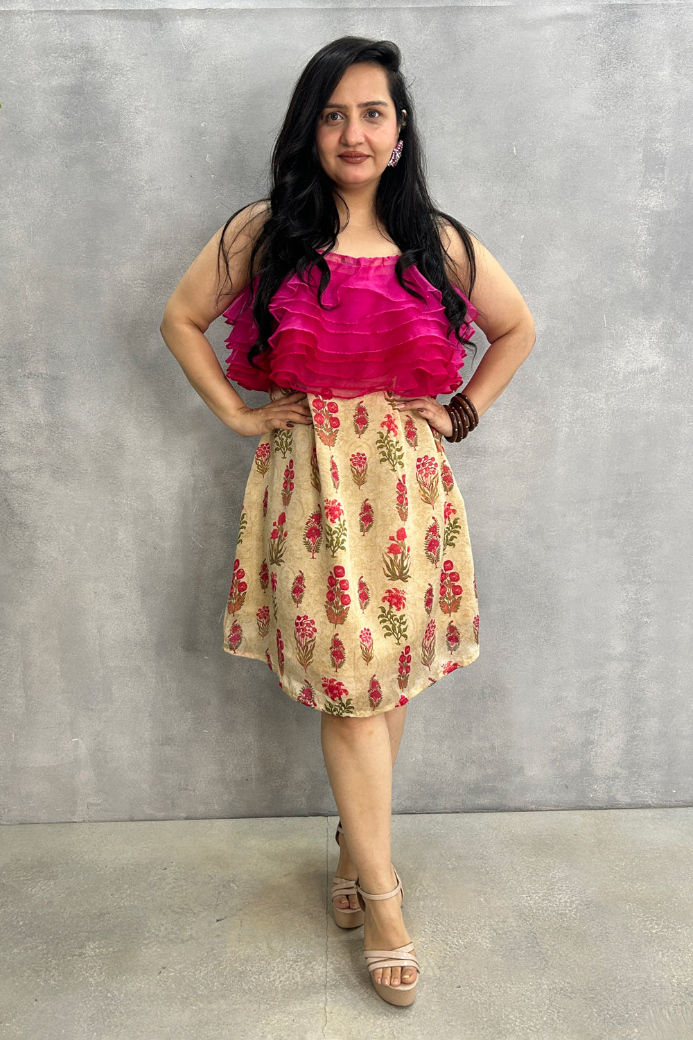 Pink Ombre Organza Dress