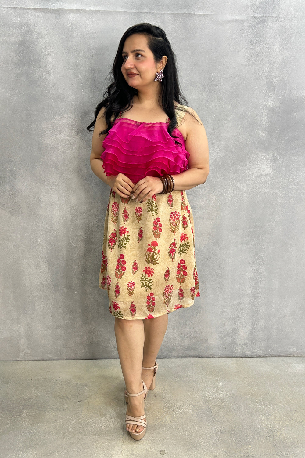 Pink Ombre Organza Dress
