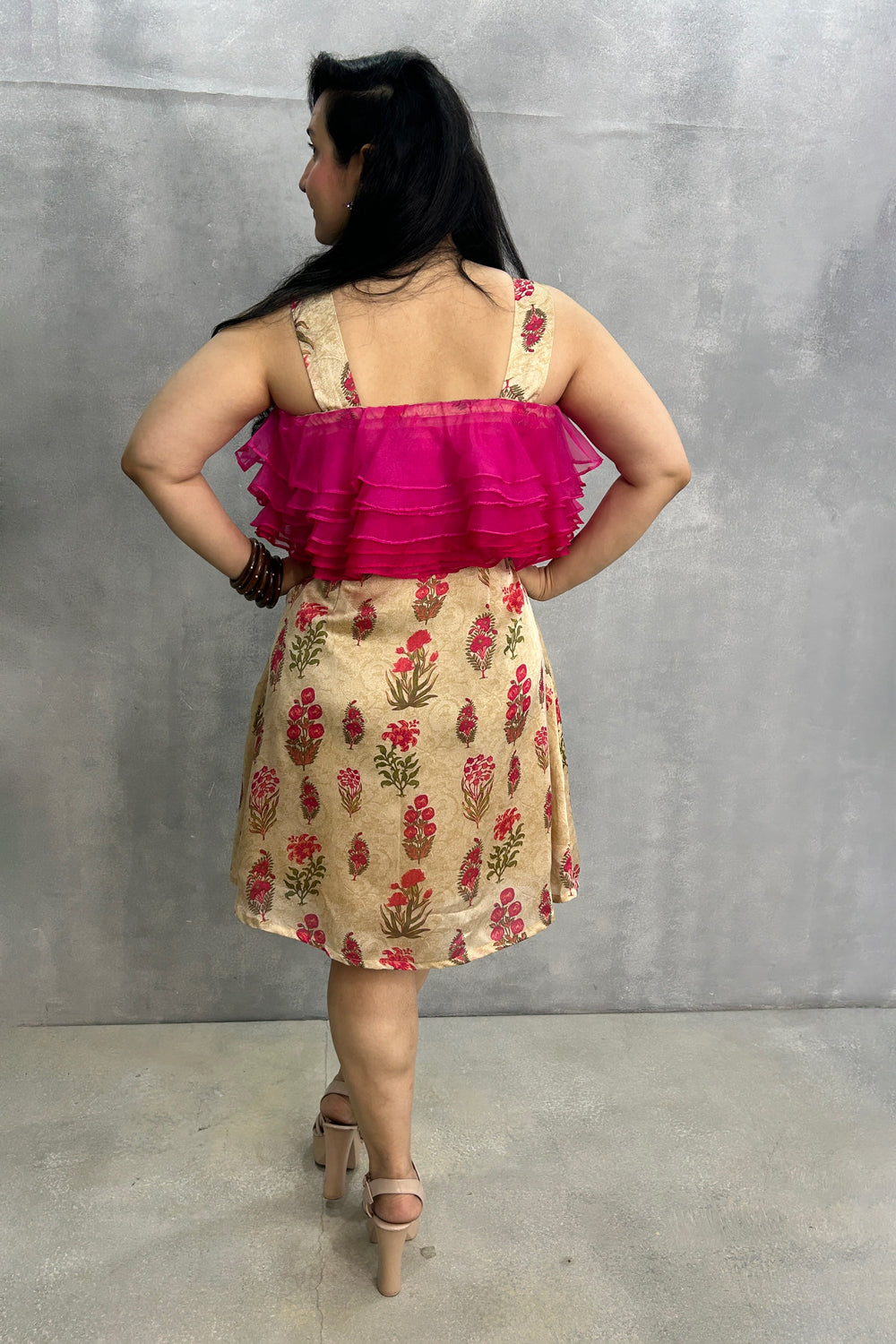 Pink Ombre Organza Dress